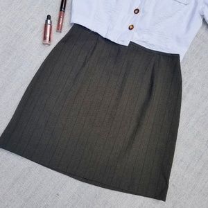 Retro 90's Striped Pencil Business Skirt